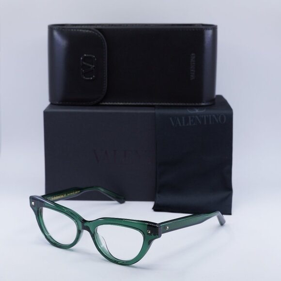 Valentino V-ESSENTIAL II VLX-124B Cat Eye Eyeglasses 50mm - Emorald Green - Picture 1 of 8